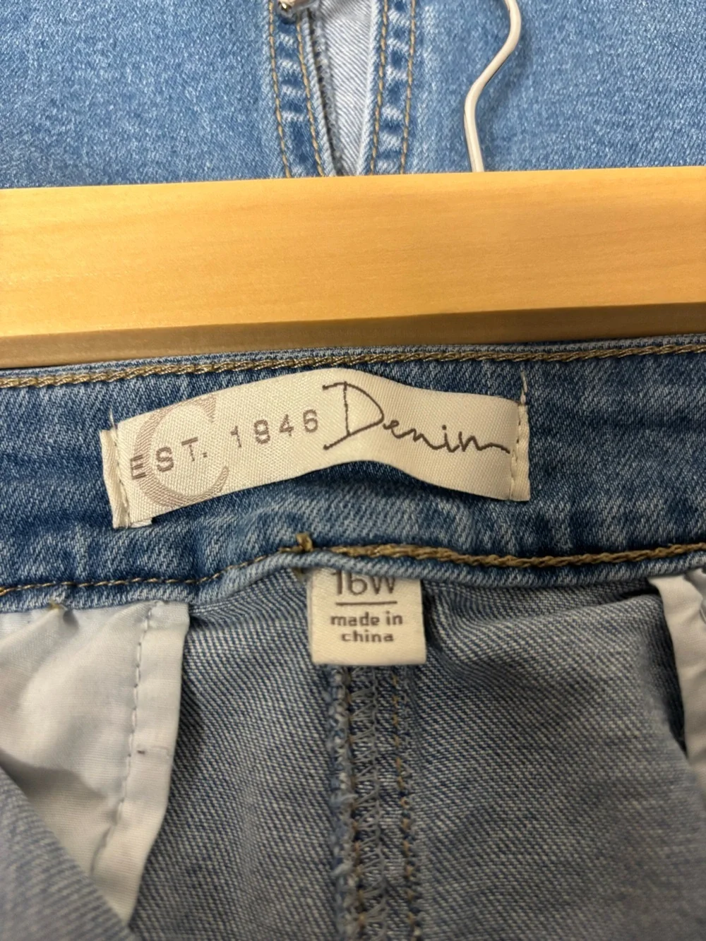 Classic Blue Denim Pencil Skirt